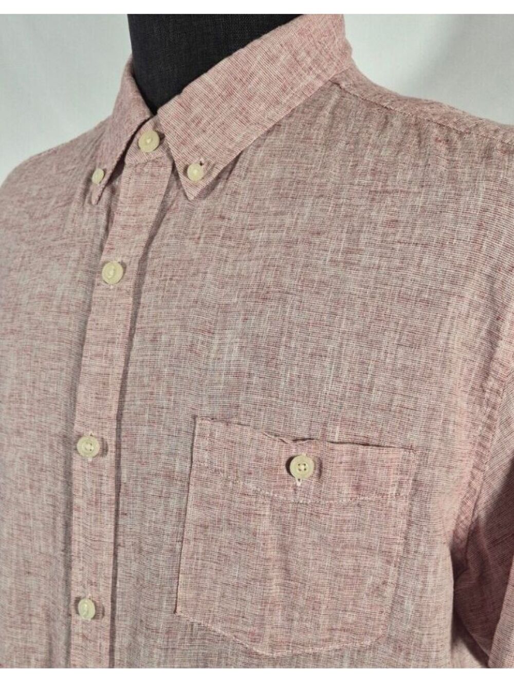 Weatherproof Vintage Men’s XL Linen Blend Short Sleeve Shirt
